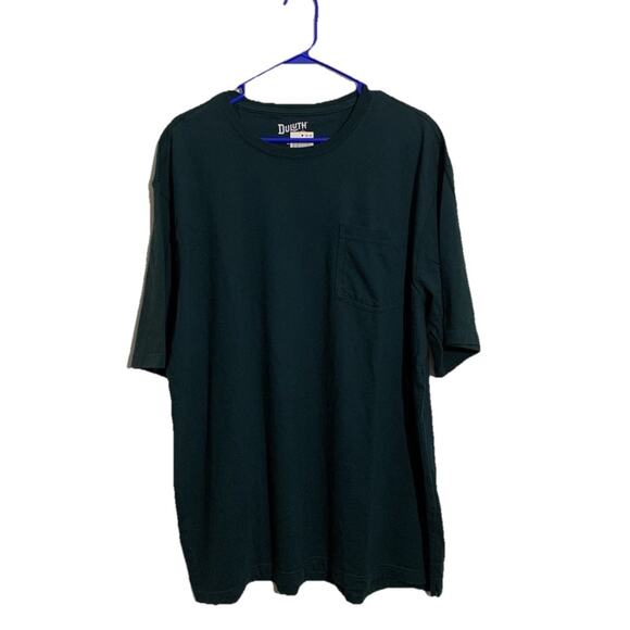 Duluth Trading Co Men’s T Shirt XL Relaxed Fit Longtail Pocket Tee Dark Green - Picture 2 of 8